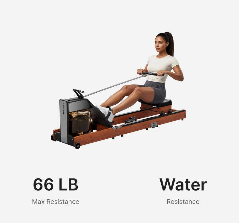 Movaped WR1 tri fold rowing machine for compact home fitness training