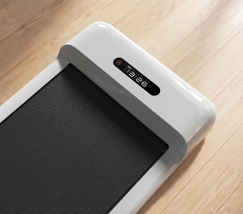 Movaped C2 walking pad clear LED display showing speed distance and calories