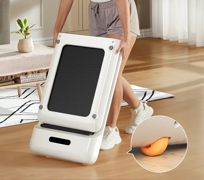 Movaped C2 walking pad with built-in wheels for easy movement and storage