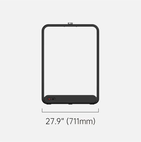 Front width dimensions of the Movaped X21 foldable treadmill