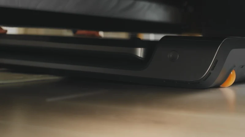 Movaped P1 treadmill used under desk for walking while working at home